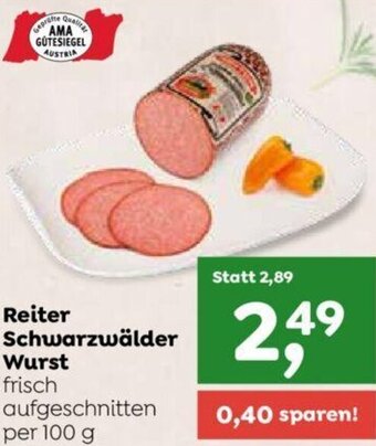 ADEG Reiter Schwarzwälder Wurst 100 g Angebot