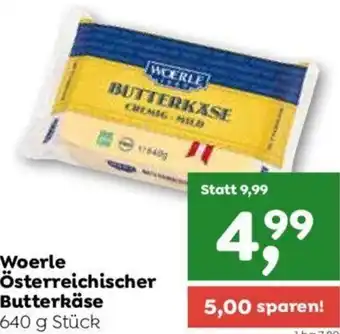 ADEG Woerle Österreichischer Butterkäse 640 g Angebot