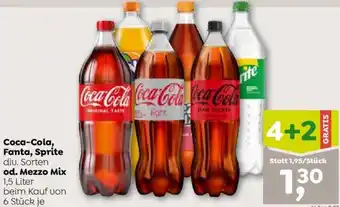 ADEG Coca-Cola, Fanta, Sprite od. Mezzo Mix 1,5 Liter Angebot