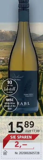 Interspar Rudolf Rabl Grüner Veltliner Kamptal DAC Reserve Dechant Alte Reben 2020 0,75 L Angebot