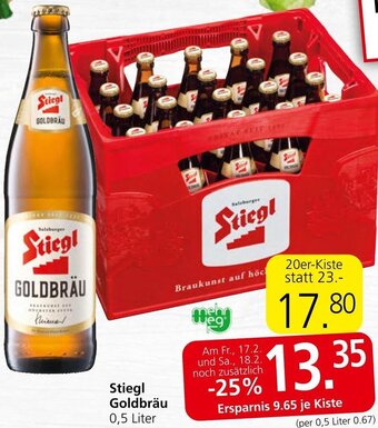 Spar Stiegl Goldbräu 0,5 Liter Angebot