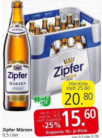 Spar Zipfer Märzen 0,5 Liter Angebot