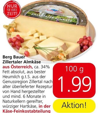 Spar Berg Bauer Zillertaler Almkäse 100 g Angebot