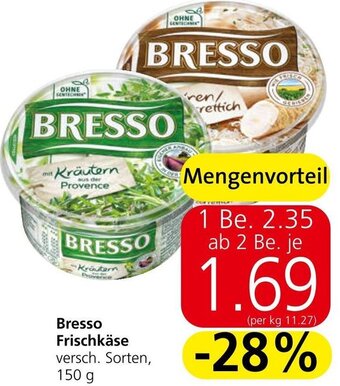 Spar Bresso Frischkäse 150 g Angebot