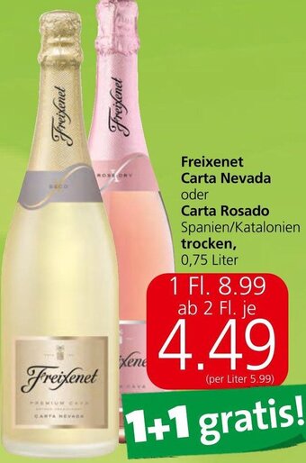 Spar Freixenet Carta Nevada oder Carta Rosado 0,75 Liter Angebot