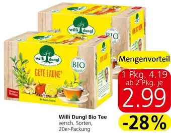 Spar Willi Dungl Bio Tee 20er-Packung Angebot