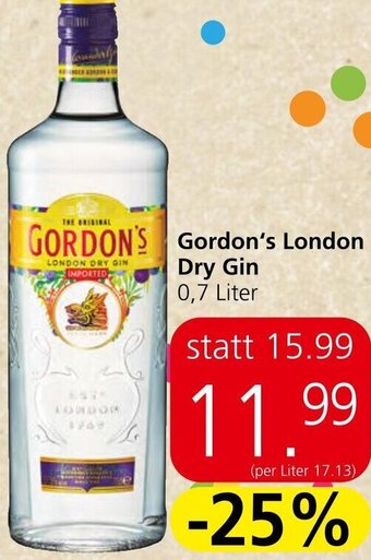 Spar Gordon's London Dry Gin 0,7 Liter Angebot