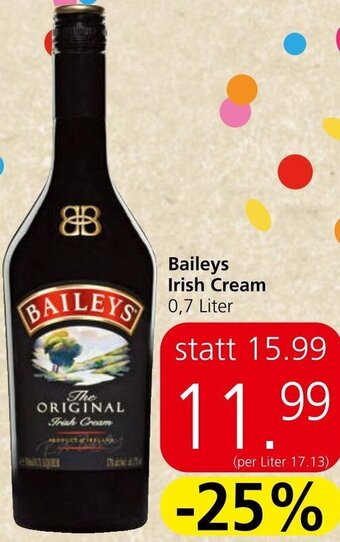 Spar Baileys Irish Cream 0,7 Liter Angebot