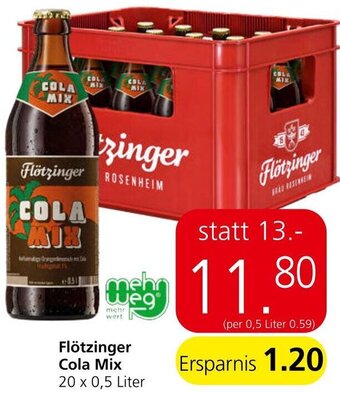Spar Flötzinger Cola Mix 20 x 0,5 Liter Angebot