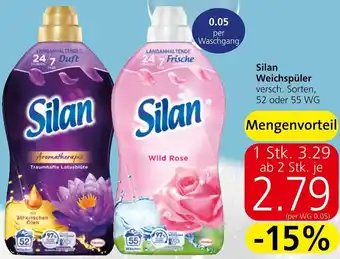 Spar Silan Weichspüler 52 WG - 55 WG Angebot