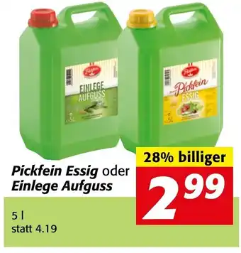 Strasser Markt Pickfein Essig oder Einlege Aufguss Angebot