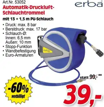 Zgonc erba Automatik-Druckluft-Schlauchtrommel Angebot