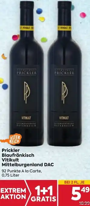 Billa Prickler Blaufränkisch Vitikult Mittelburgenland DAC 0,75 Liter Angebot