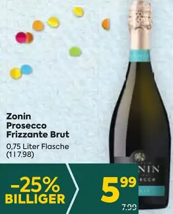Billa Zonin Prosecco Frizzante Brut 0,75 Liter Angebot