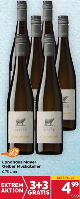 Billa Landhaus Mayer Gelber Muskateller 0,75 Liter Angebot