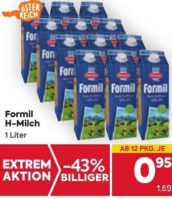 Billa Formil H-Milch 1 Liter Angebot