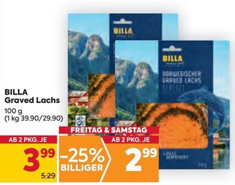 Billa Billa Graved Lachs 100 g Angebot