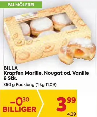 Billa Billa Krapfen Marille, Nougat od. Vanille 6 Stk. Angebot