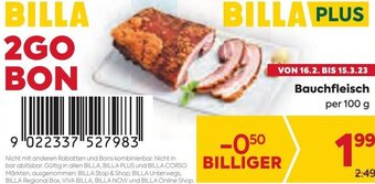 Billa Billa Bauchfleisch 100 g Angebot