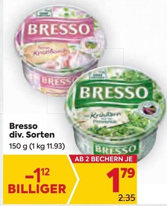 Billa Bresso div. Sorten 150 g Angebot