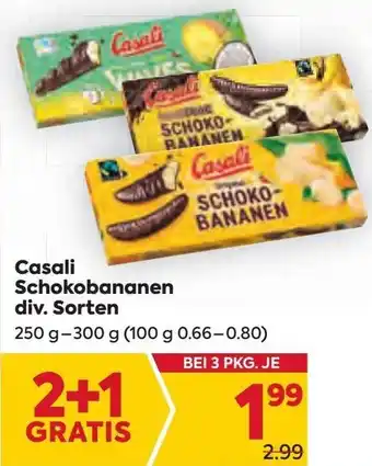Billa Casali Schokobananen div. Sorten 250g-300g Angebot