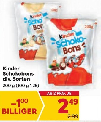 Billa Kinder Schokobons div. Sorten 200g Angebot