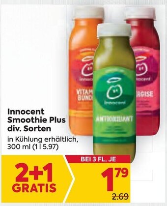 Billa Innocent Smoothie Plus div. Sorten 300 ml Angebot