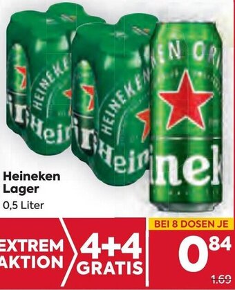Billa Heineken Lager 0,5 Liter Angebot