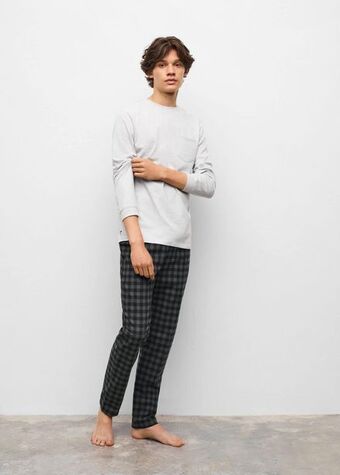 Mango Langer pyjama mit karomuster Angebot