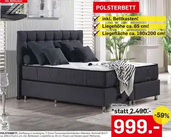 Möbel Ludwig Polsterbett 199x127x211 cm Angebot