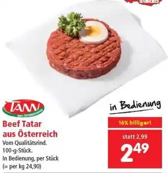 Interspar Tann Beef Tatar aus Österreich 100 g Angebot