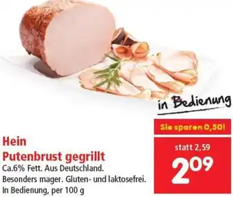 Interspar Hein Putenbrust gegrillt 100 g Angebot