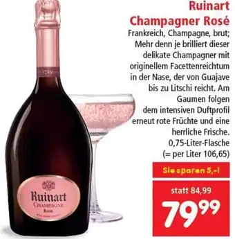 Interspar Ruinart Champagner Rosé 0,75 Liter Angebot