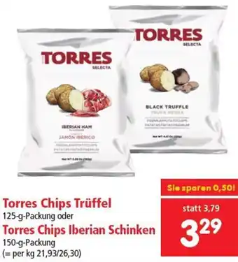 Interspar Torres Chips Trüffel 125 g oder Torres Chips Iberian Schinken 150 g Angebot