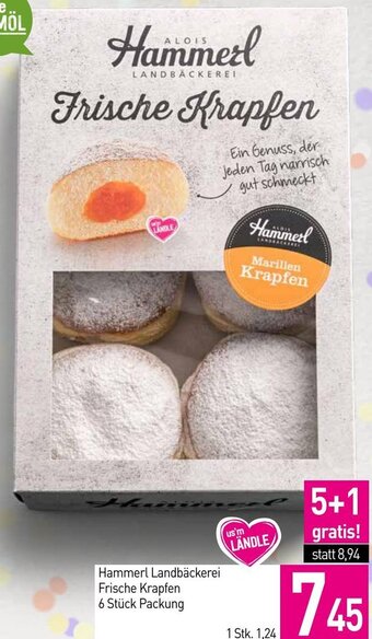 Sutterlüty Hammerl Landbäckerei Frische Krapfen 6 Stück Packung Angebot