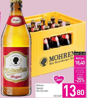 Sutterlüty Mohren Spezial 20 x 0,5 Liter Angebot