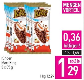 Sutterlüty Kinder Maxi King 3 x 35 g Angebot