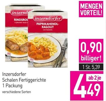 Sutterlüty Inzersdorfer Schalen Fertiggerichte 1 Packung Angebot