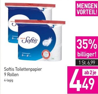 Sutterlüty Softis Toilettenpapier 9 Rollen Angebot