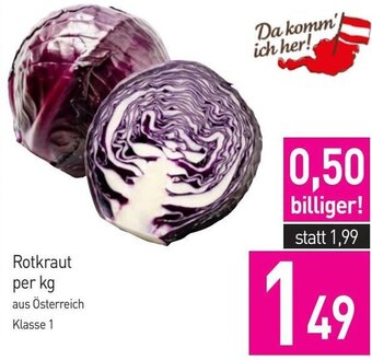 Sutterlüty Rotkraut per kg Angebot
