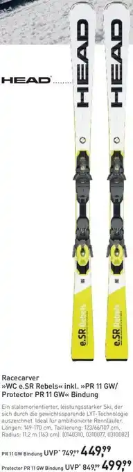 Intersport Head Racecarver WC e.SR Rebels Angebot