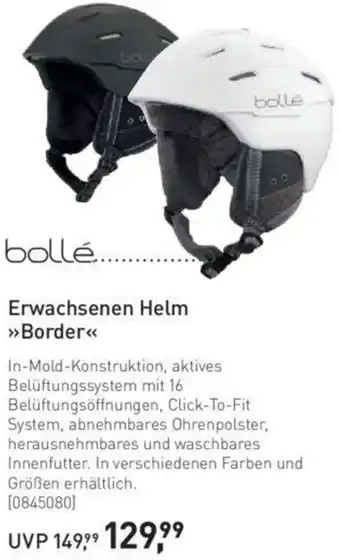 Intersport bollé Erwachsenen Helm Border Angebot