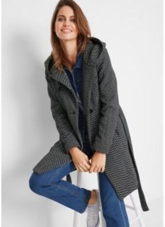 Bonprix Kurzmantel mit kapuze mit wolle Angebot
