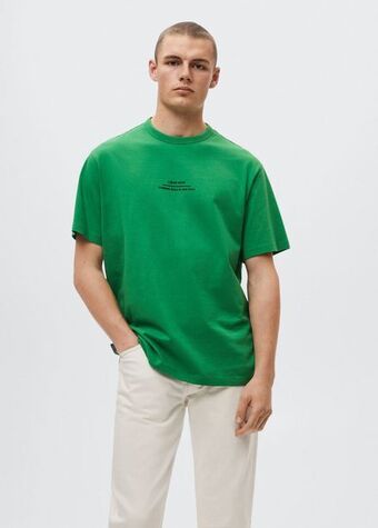 Mango T-shirt mit schriftzug Angebot