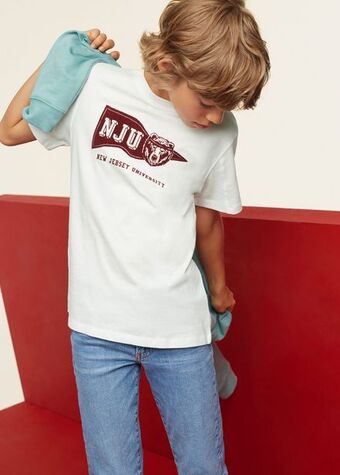 Mango T-shirt mit schriftzug Angebot