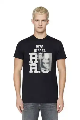 Diesel T-shirt mit unscharfem grafik-print Angebot