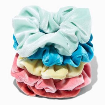 Claire's Mint mixed velvet hair scrunchies (5 pack) Angebot