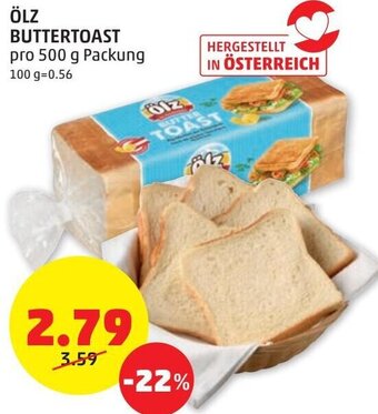 PENNY Ölz Buttertoast 500 g Angebot
