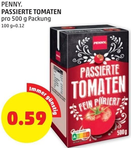 Penny Passierte Tomaten 500g Angebot bei PENNY