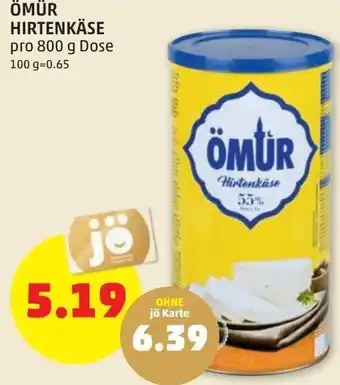PENNY Ömür Hirtenkäse 800 g Angebot